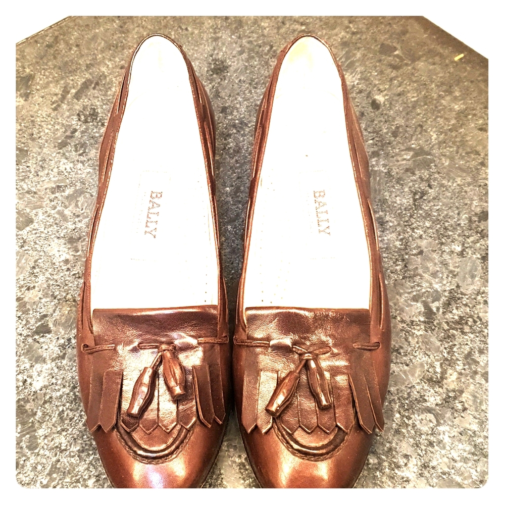 BALLY Leather Loafers with Tassels - sz9